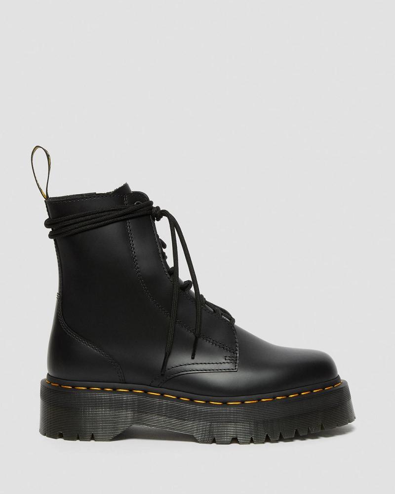 Botas Plataforma Dr Martens Jarrick Smooth Cuero Mujer Negros | MX 532QMA